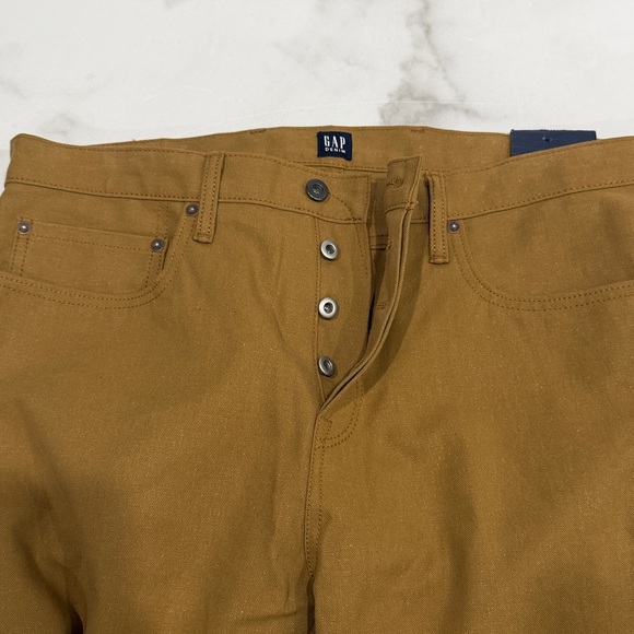 RARE GAP Kaihara Selvedge Slim Tan Men’s 36 x 32 Jeans Pants Khaki - Picture 8 of 8